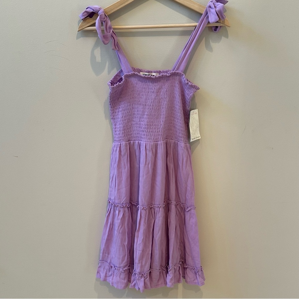 Miken Girls Casual Dress in Lavender Small